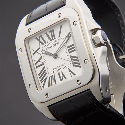 santos 100 cartier watch|cartier santos watch price list.